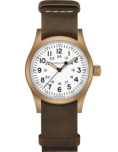 Men's watch / unisex HAMILTON, Khaki Field Mechanical Bronze / 38mm, SKU: H69459510 | watchphilosophy.co.uk