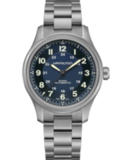 Men's watch / unisex HAMILTON, Khaki Field Titanium Auto / 42mm, SKU: H70545140 | watchphilosophy.co.uk
