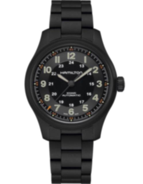 Men's watch / unisex HAMILTON, Khaki Field Titanium Auto / 42mm, SKU: H70665130 | watchphilosophy.co.uk