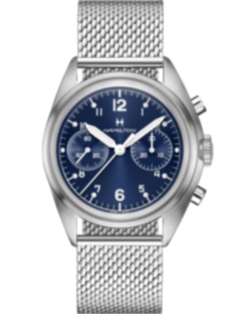 Men's watch / unisex  HAMILTON, Khaki Aviation Pilot Pioneer Mechanical Chrono / 40mm, SKU: H76409140 | watchphilosophy.co.uk