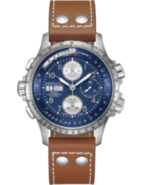 Men's watch / unisex  HAMILTON, Khaki Aviation X-Wind Auto Chrono / 44mm, SKU: H77506540 | watchphilosophy.co.uk