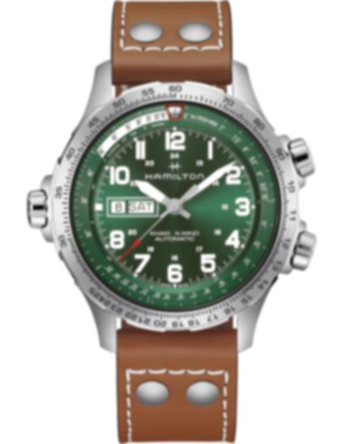 Men's watch / unisex  HAMILTON, Khaki Aviation X-Wind Day Date / 45mm, SKU: H77735560 | watchphilosophy.co.uk