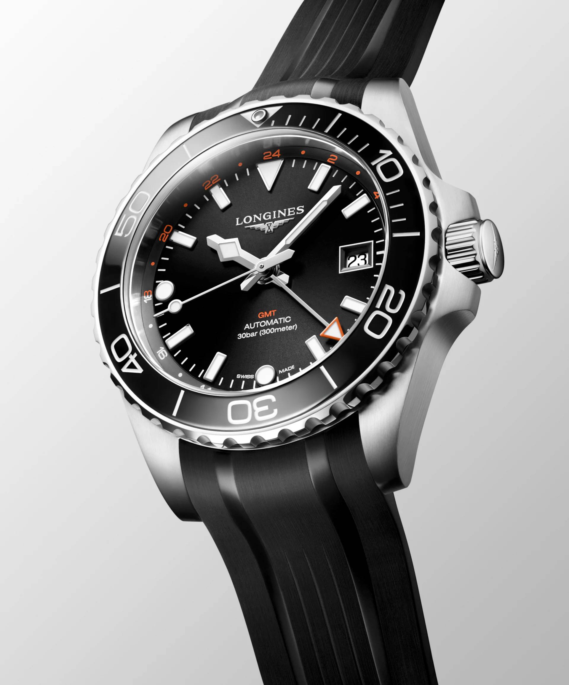 Men's watch / unisex  LONGINES, HydroConquest GMT / 41mm, SKU: L3.790.4.56.9 | watchphilosophy.co.uk