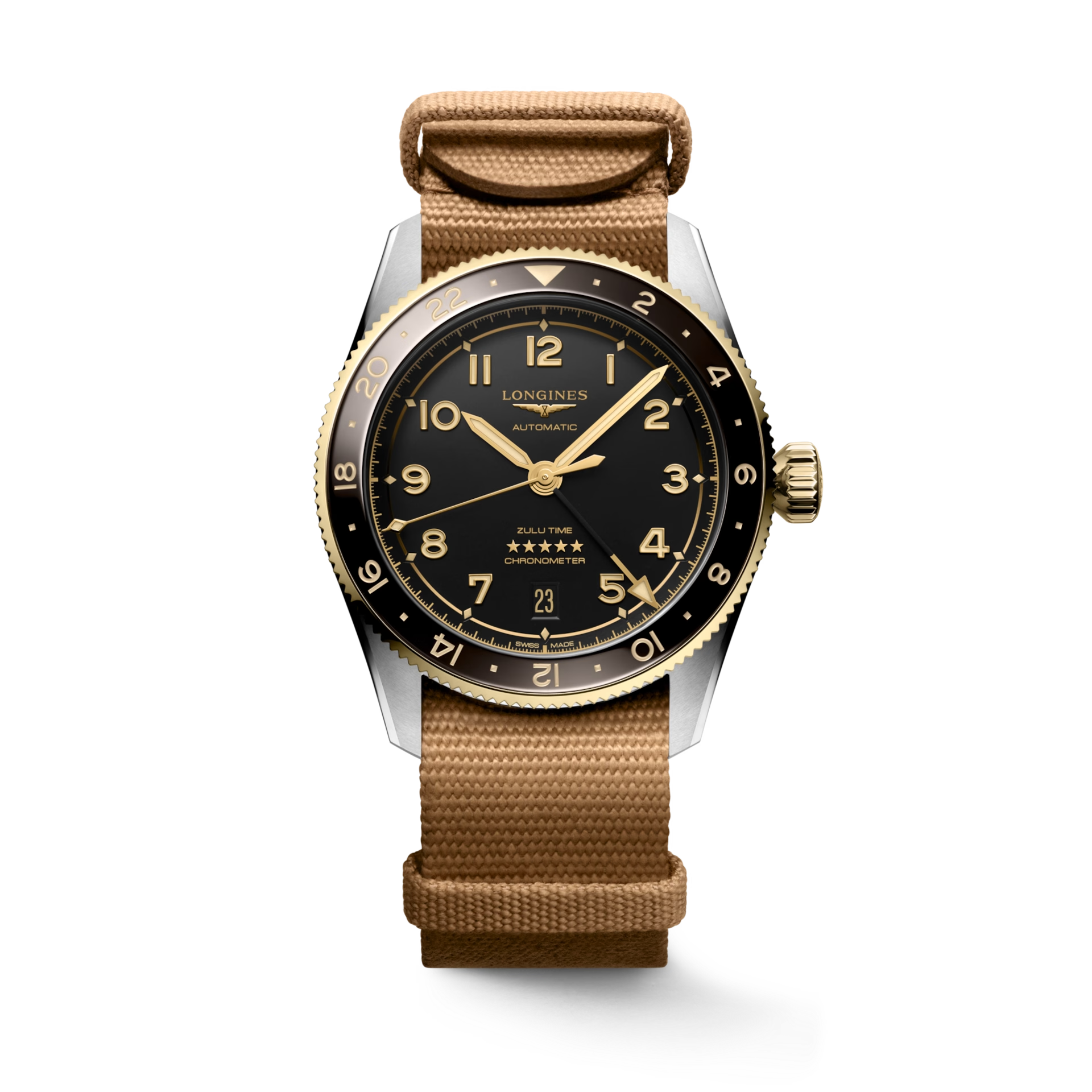 Men's watch / unisex  LONGINES, Spirit Zulu Time / 39mm, SKU: L3.802.5.53.9 | watchphilosophy.co.uk