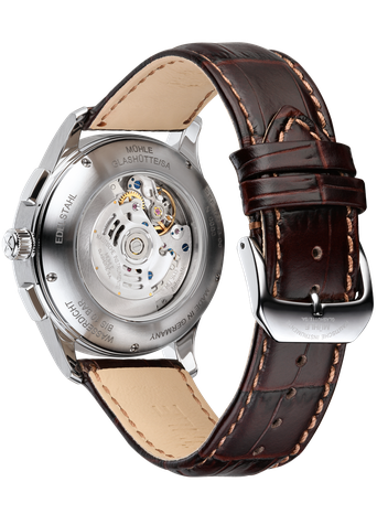 Men's watch / unisex MÜHLE-GLASHÜTTE, Lunova Chronograph / 42.3mm, SKU: M1-43-06-LB | watchphilosophy.co.uk