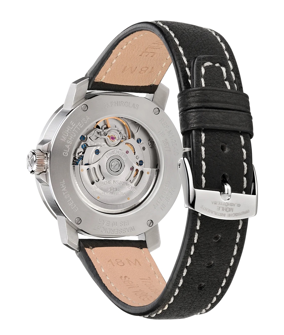 Men's watch / unisex MÜHLE-GLASHÜTTE, 29ER / 36.6 mm, SKU: M1-25-26-LB | watchphilosophy.co.uk
