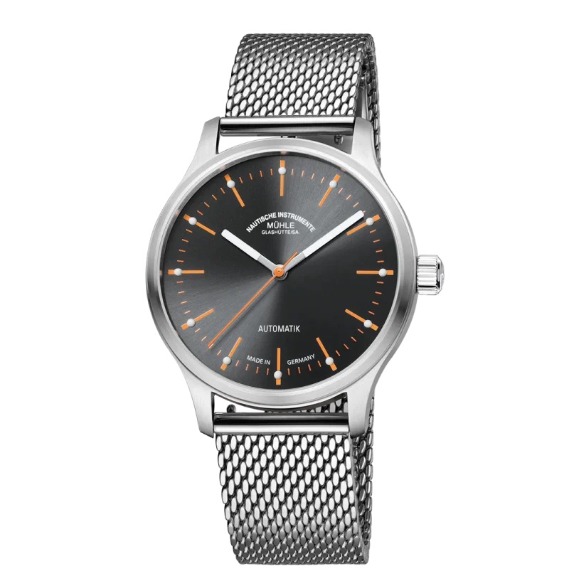 Men's watch / unisex MÜHLE-GLASHÜTTE, Panova Grey / 40mm, SKU: M1-40-75-MB | watchphilosophy.co.uk