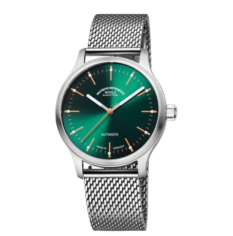 Men's watch / unisex MÜHLE-GLASHÜTTE, Panova Green / 40mm, SKU: M1-40-76-MB | watchphilosophy.co.uk