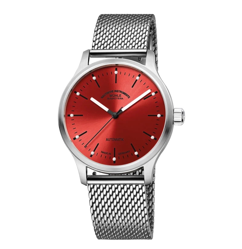 Men's watch / unisex MÜHLE-GLASHÜTTE, Panova Red / 40mm, SKU: M1-40-78-MB | watchphilosophy.co.uk