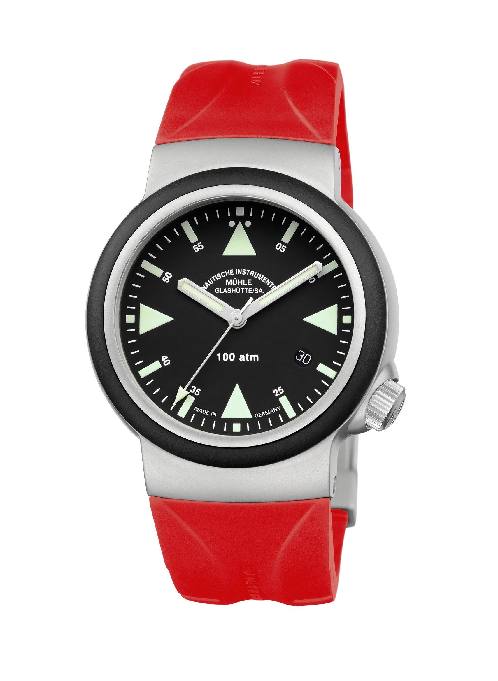 Men's watch / unisex MÜHLE-GLASHÜTTE, S.A.R. Rescue-Timer / 42 mm, SKU: M1-41-03-KB-VIII | watchphilosophy.co.uk