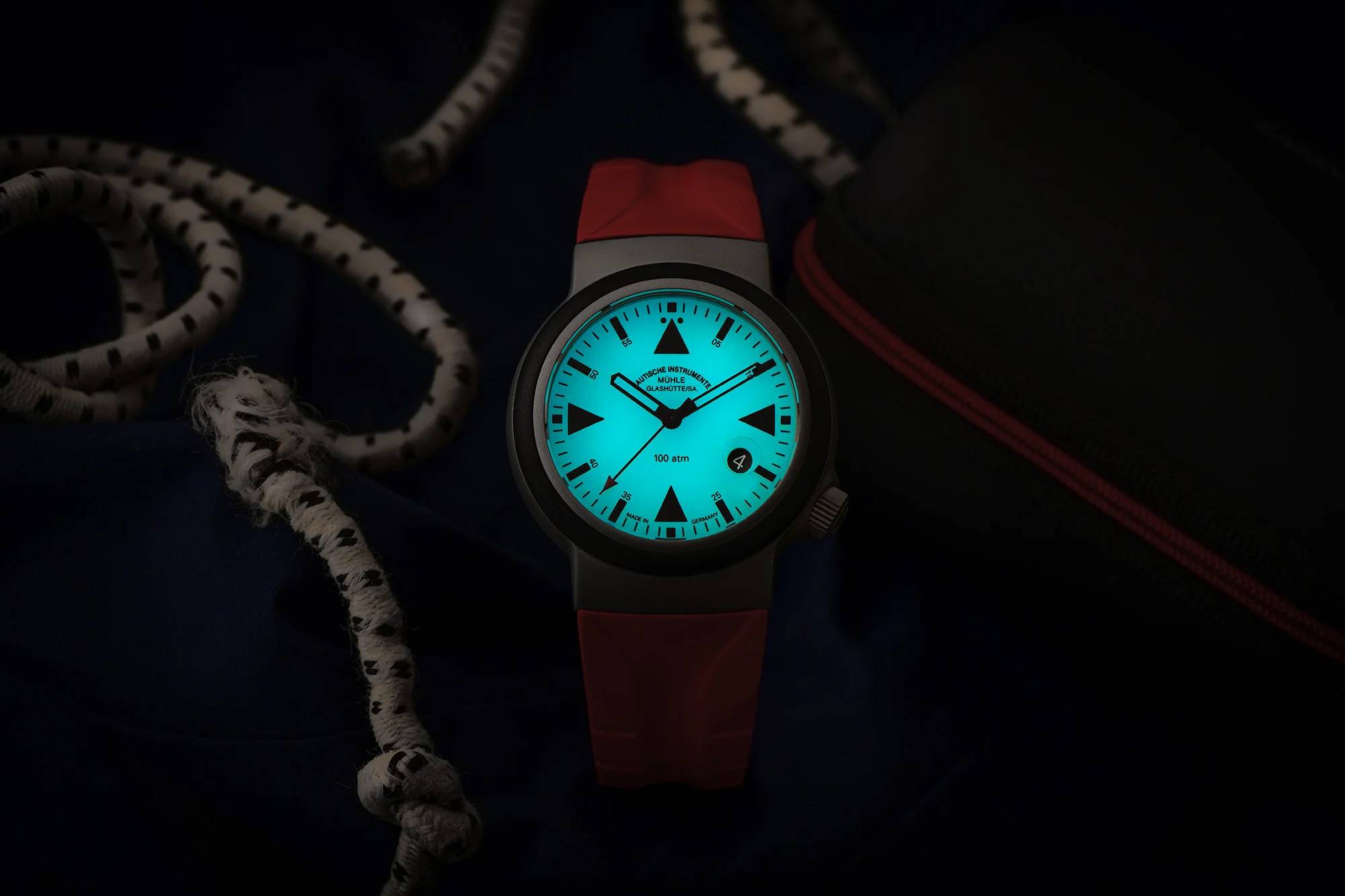 Men's watch / unisex MÜHLE-GLASHÜTTE, S.A.R. Rescue-Timer / 42 mm, SKU: M1-41-08-KB-VIII | watchphilosophy.co.uk