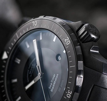 Men's watch / unisex MÜHLE-GLASHÜTTE, Sea-Timer BlackMotion / 44mm, SKU: M1-41-83-KB | watchphilosophy.co.uk