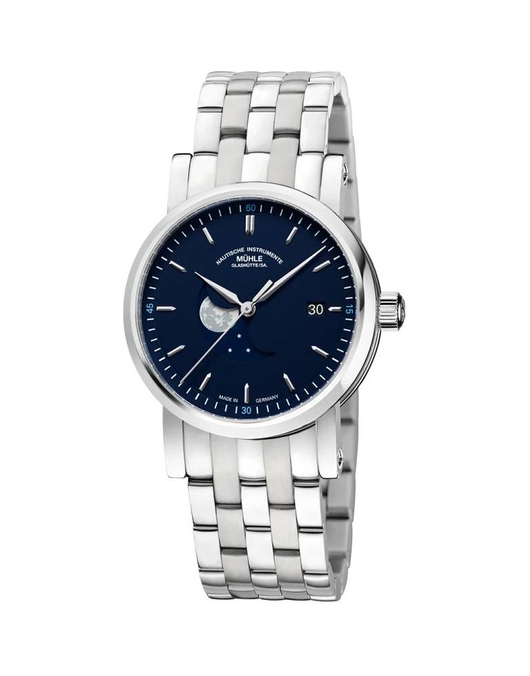 Men's watch / unisex  MÜHLE-GLASHÜTTE, Teutonia IV BlueMoon / 39 mm, SKU: M1-44-62-MB | watchphilosophy.co.uk
