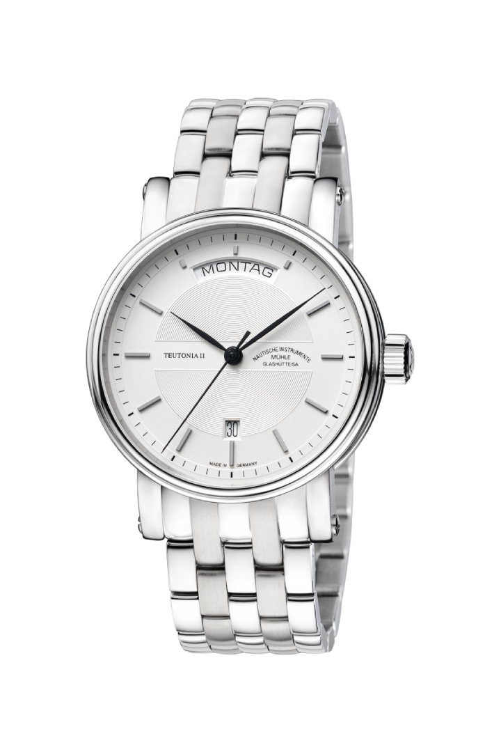 Men's watch / unisex MÜHLE-GLASHÜTTE, Teutonia II Day/Date / 41 mm, SKU: M1-33-65-MB | watchphilosophy.co.uk