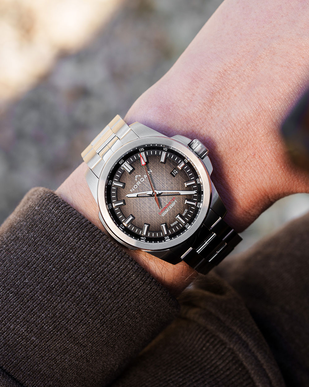 Men's watch / unisex NORQAIN, Independence Brown Gradient / 40mm, SKU: N3008S03A/NS301/150SI | watchphilosophy.co.uk
