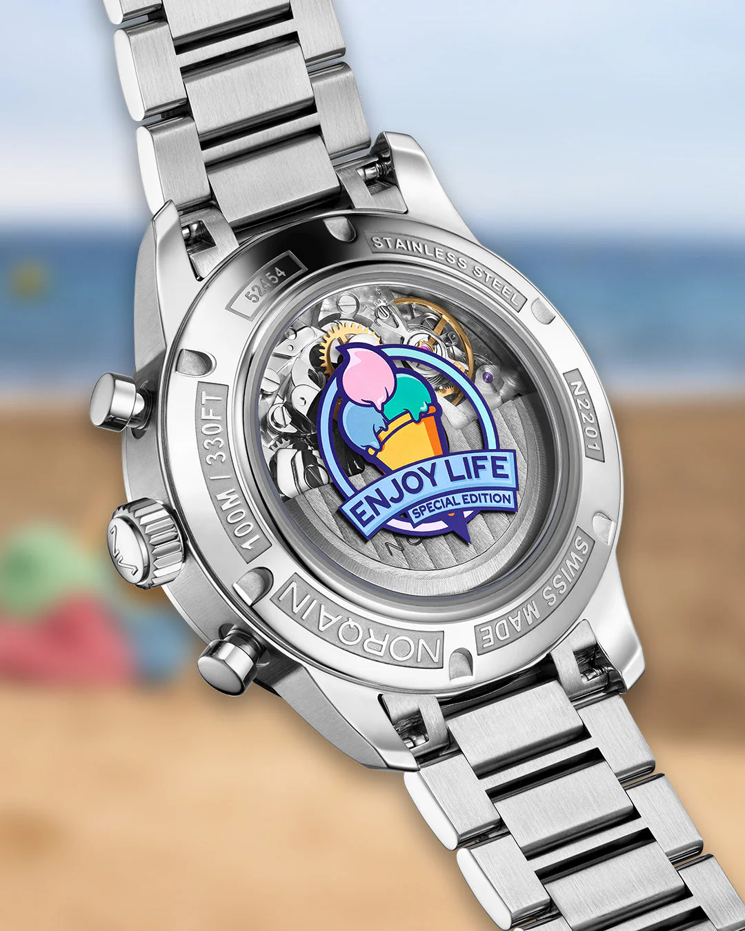 Men's watch / unisex  NORQAIN, Freedom 60 Chrono Enjoy Life Special Edition / 40mm, SKU: N2201.19S01.C01.S01 | watchphilosophy.co.uk