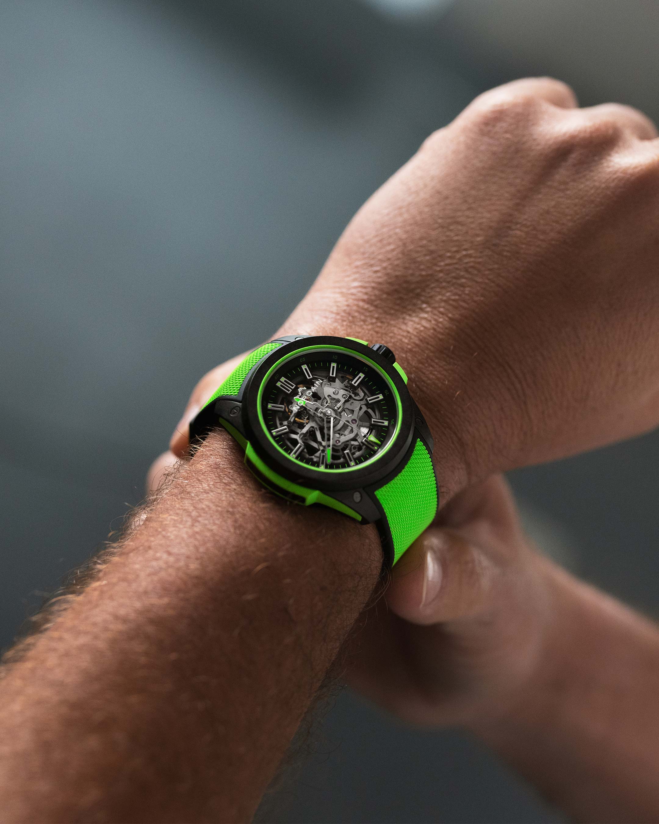 Men's watch / unisex NORQAIN, Independence Wild One Skeleton / 42mm, SKU: NNQ3000QBE2AS/B014/3W1EBR2.20BQ | watchphilosophy.co.uk