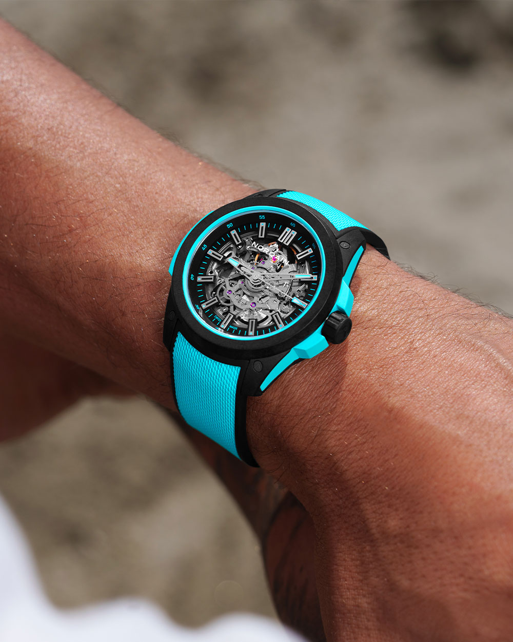 Men's watch / unisex NORQAIN, Independence Wild One Skeleton / 42mm, SKU: NNQ3000QBQ1AS/B007/3W1QBR.20BQ | watchphilosophy.co.uk