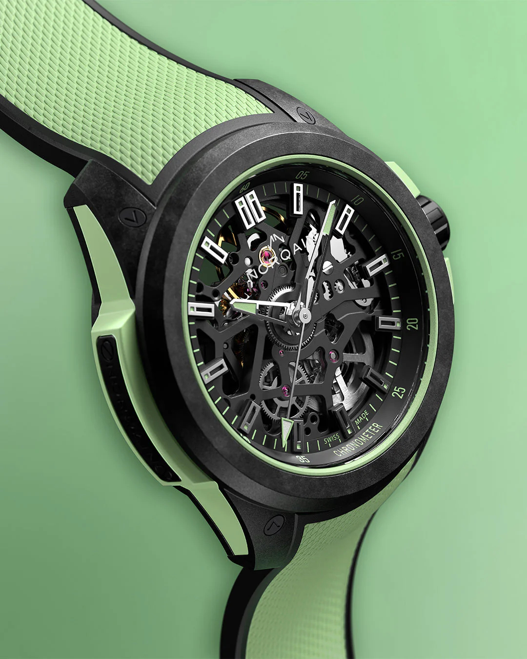 Men's watch / unisex NORQAIN, Independence Wild One Skeleton Limited Edition / 39mm, SKU: NNQ3001QBMT1LAS/B001/3W2MTBRS.18BQ | watchphilosophy.co.uk