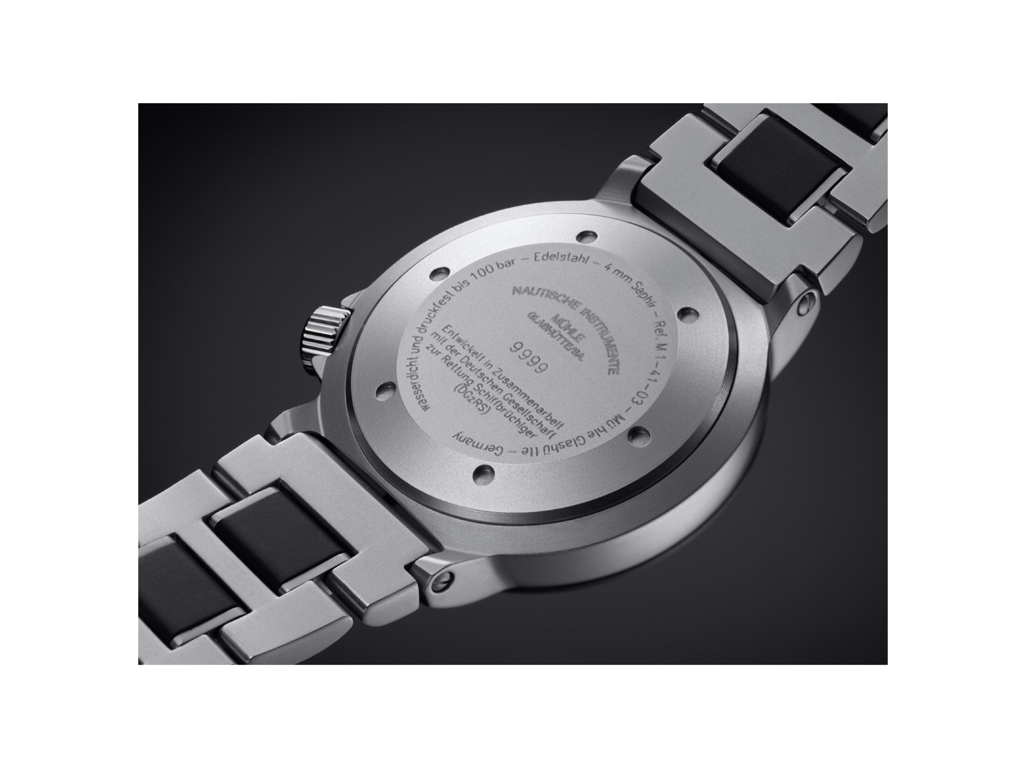Men's watch / unisex MÜHLE-GLASHÜTTE, S.A.R. Rescue-Timer / 42 mm, SKU: M1-41-03-MB | watchphilosophy.co.uk