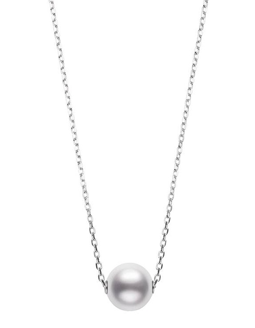 Women Jewellery MIKIMOTO, Pearls in Motion White Pearl Pendant White Gold, SKU: PP20295NW | watchphilosophy.co.uk