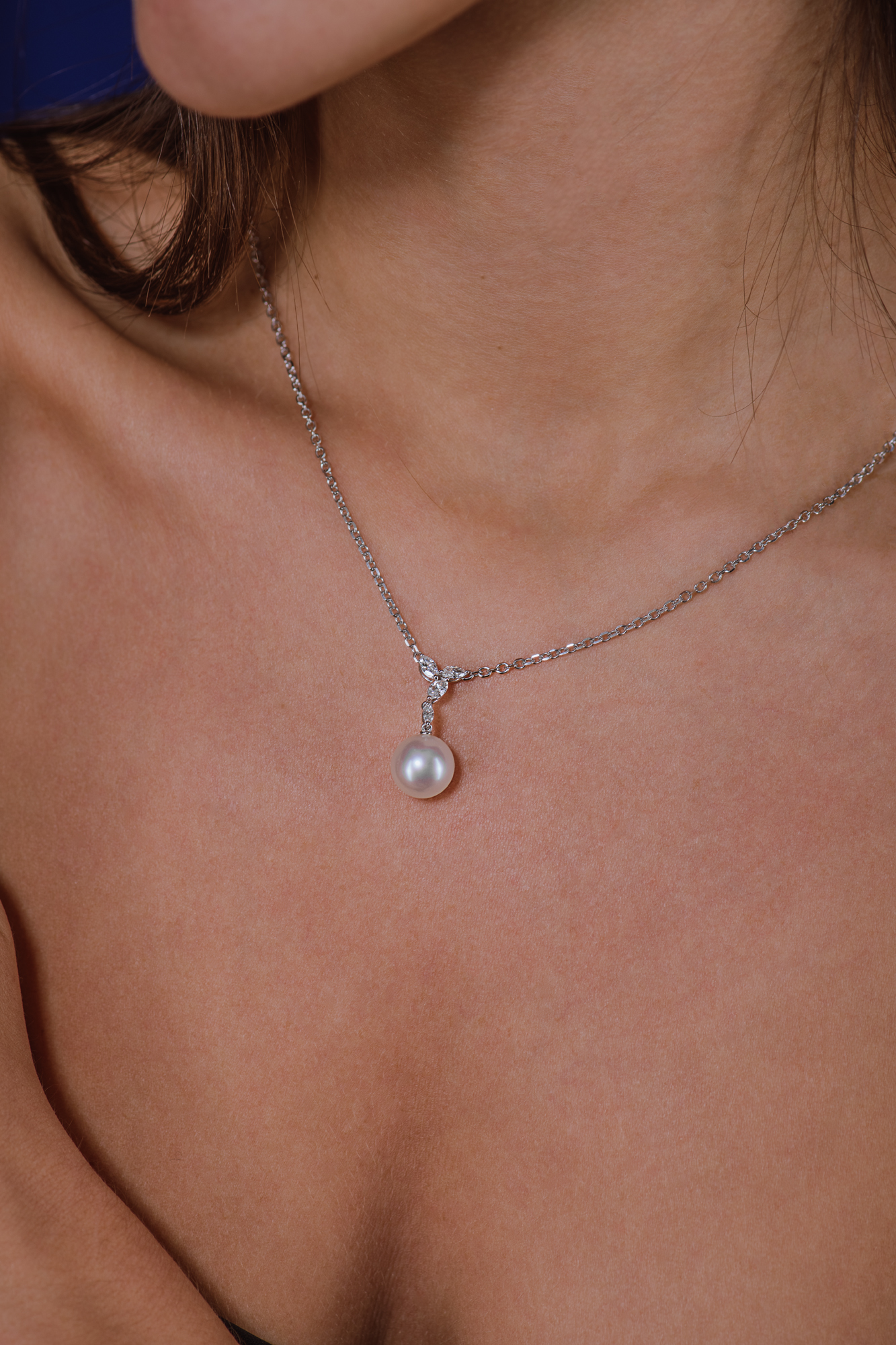 Women Jewellery MIKIMOTO, Classic Elegance Platinum Pearl & Diamonds, SKU: PPH7098NDP | watchphilosophy.co.uk