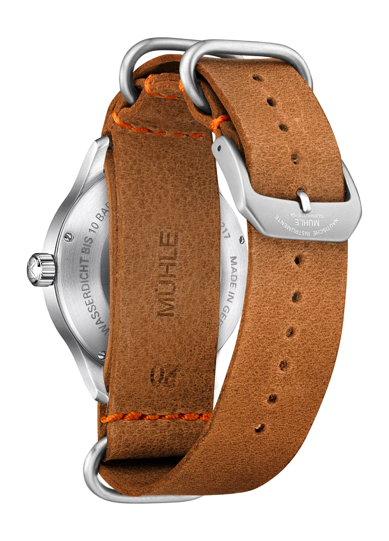 Men's watch / unisex MÜHLE-GLASHÜTTE, Panova Blue / 40mm, SKU: M1-40-72-LB-II | watchphilosophy.co.uk