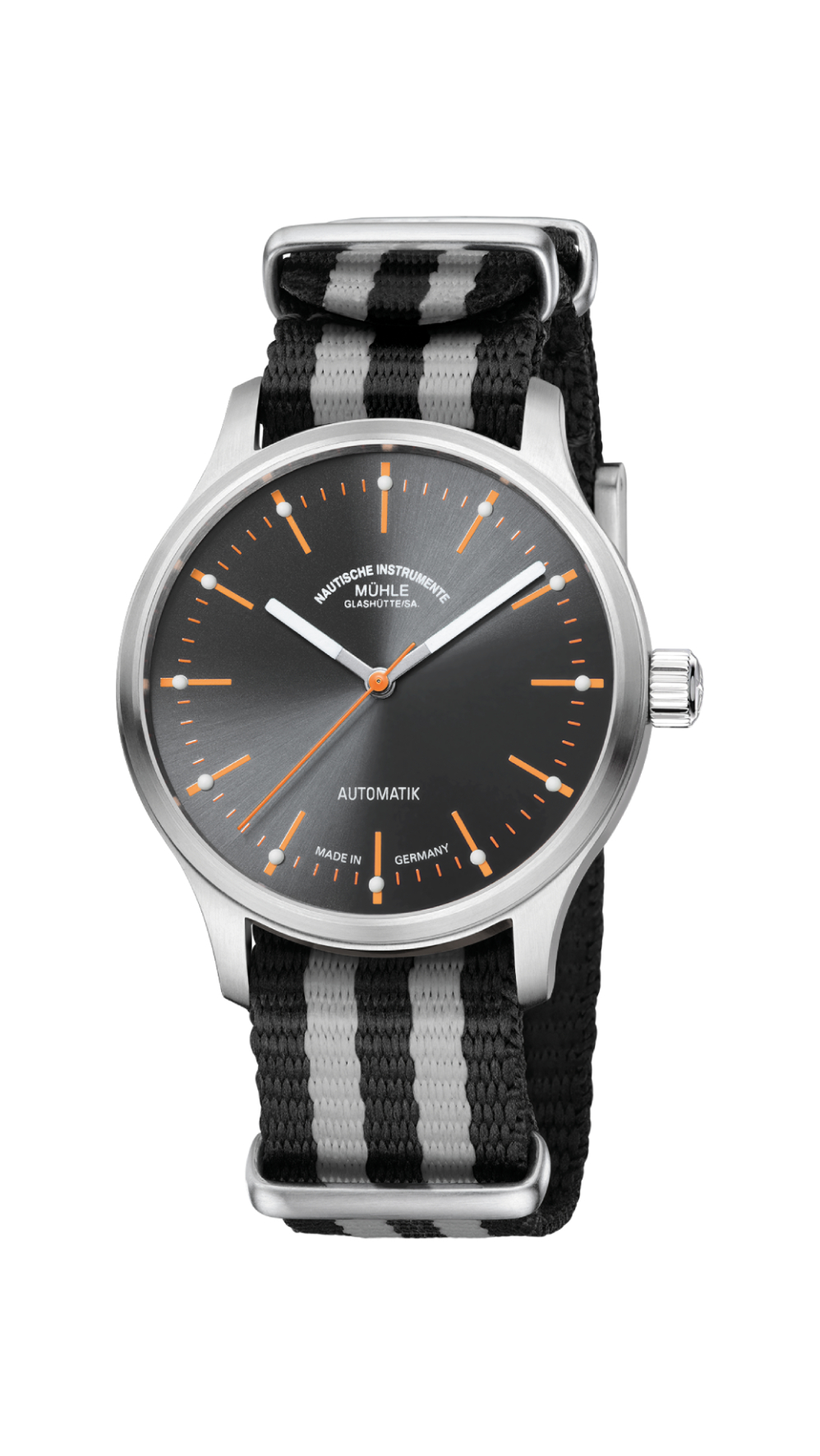 Men's watch / unisex MÜHLE-GLASHÜTTE, Panova Grey / 40mm, SKU: M1-40-75-NB-IV | watchphilosophy.co.uk