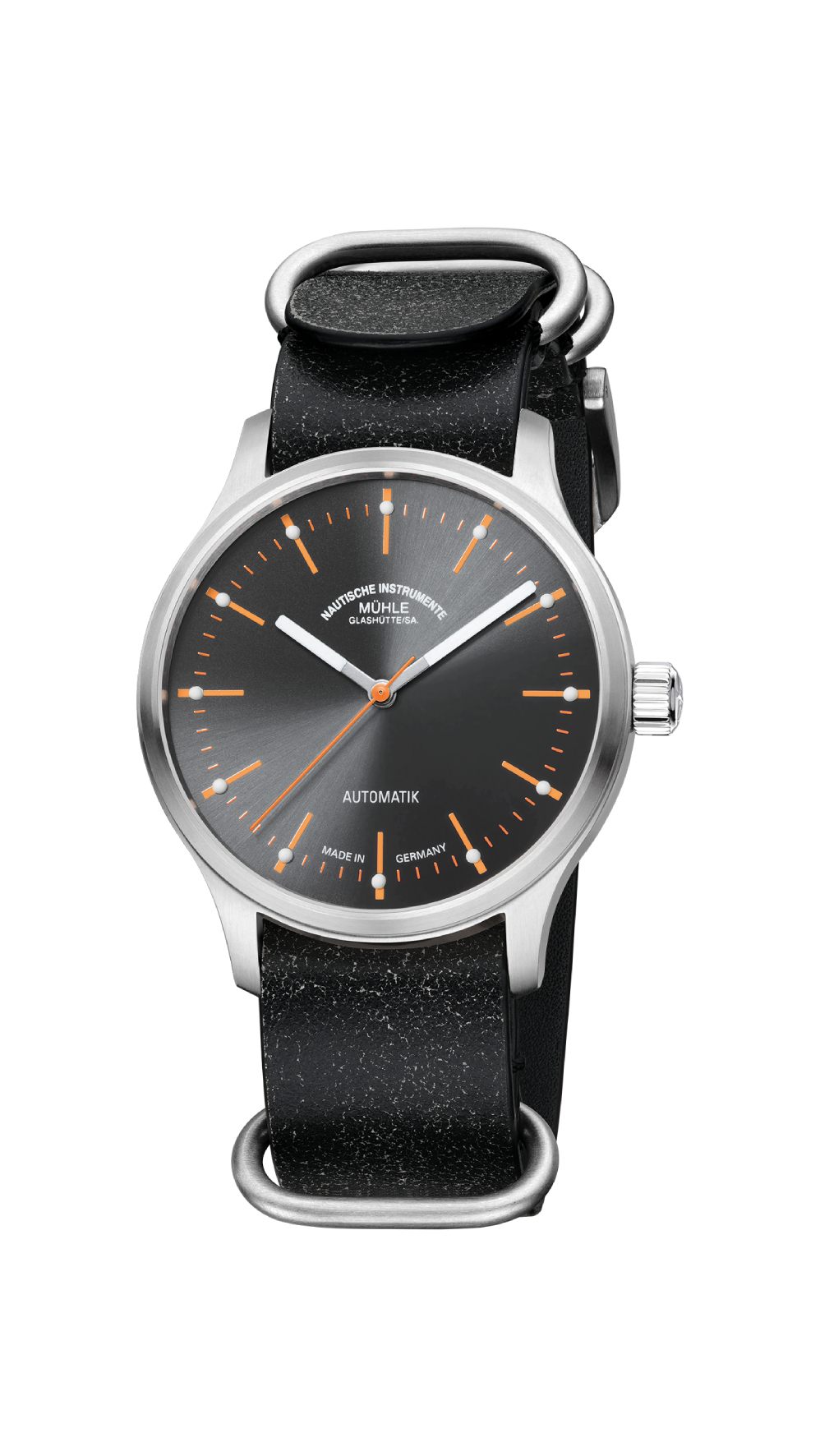 Men's watch / unisex MÜHLE-GLASHÜTTE, Panova Grey / 40mm, SKU: M1-40-75-LB-III | watchphilosophy.co.uk
