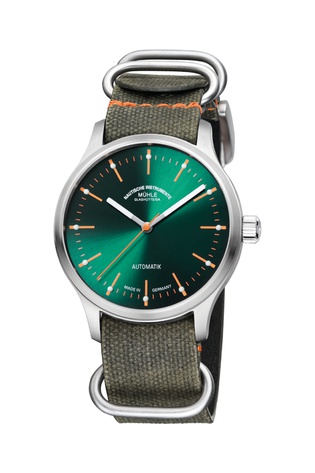 Men's watch / unisex  MÜHLE-GLASHÜTTE, Panova Green / 40mm, SKU: M1-40-76-NB-II | watchphilosophy.co.uk