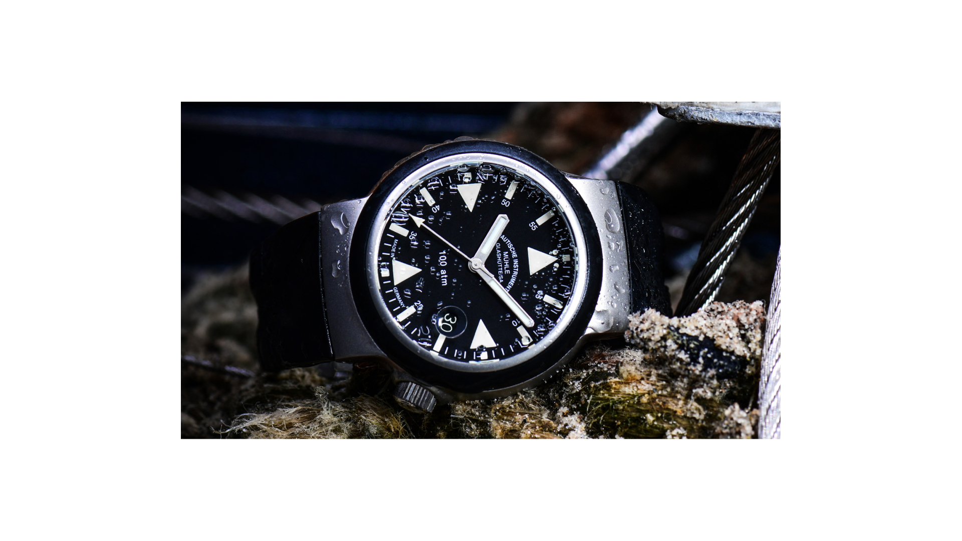 Men's watch / unisex MÜHLE-GLASHÜTTE, S.A.R. Rescue-Timer / 42 mm, SKU: M1-41-03-KB | watchphilosophy.co.uk