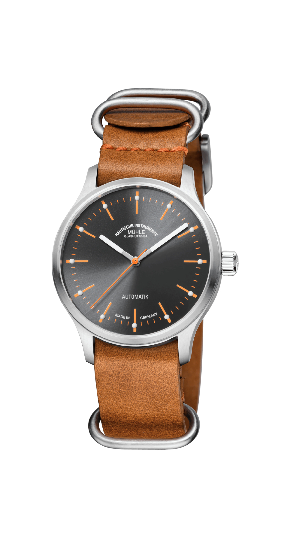Men's watch / unisex MÜHLE-GLASHÜTTE, Panova Grey / 40mm, SKU: M1-40-75-LB-II | watchphilosophy.co.uk