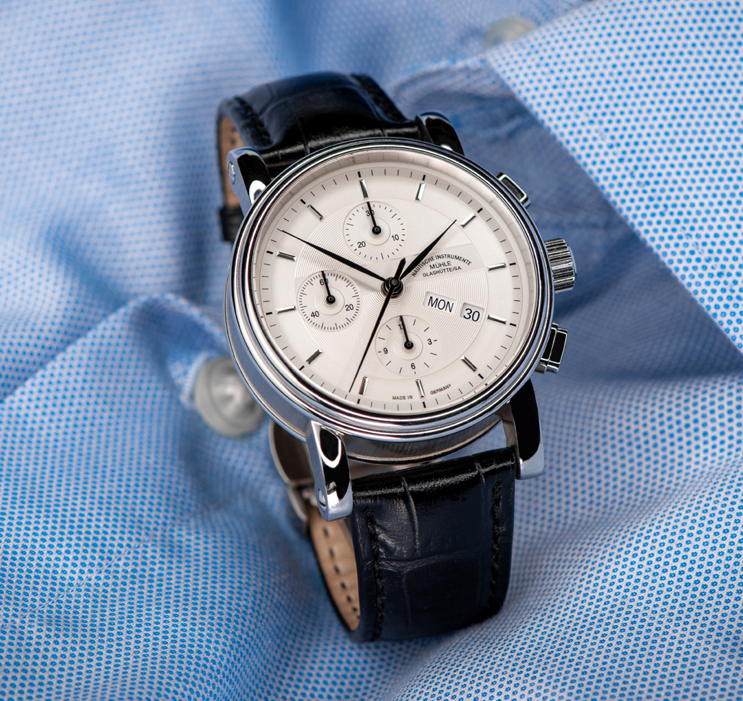 Men's watch / unisex MÜHLE-GLASHÜTTE, Teutonia II Chronograph / 42 mm, SKU: M1-30-95-LB | watchphilosophy.co.uk