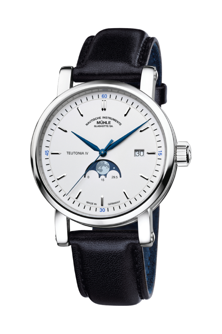 Men's watch / unisex MÜHLE-GLASHÜTTE, Teutonia IV Moonphase / 41 mm, SKU: M1-44-05-LB | watchphilosophy.co.uk