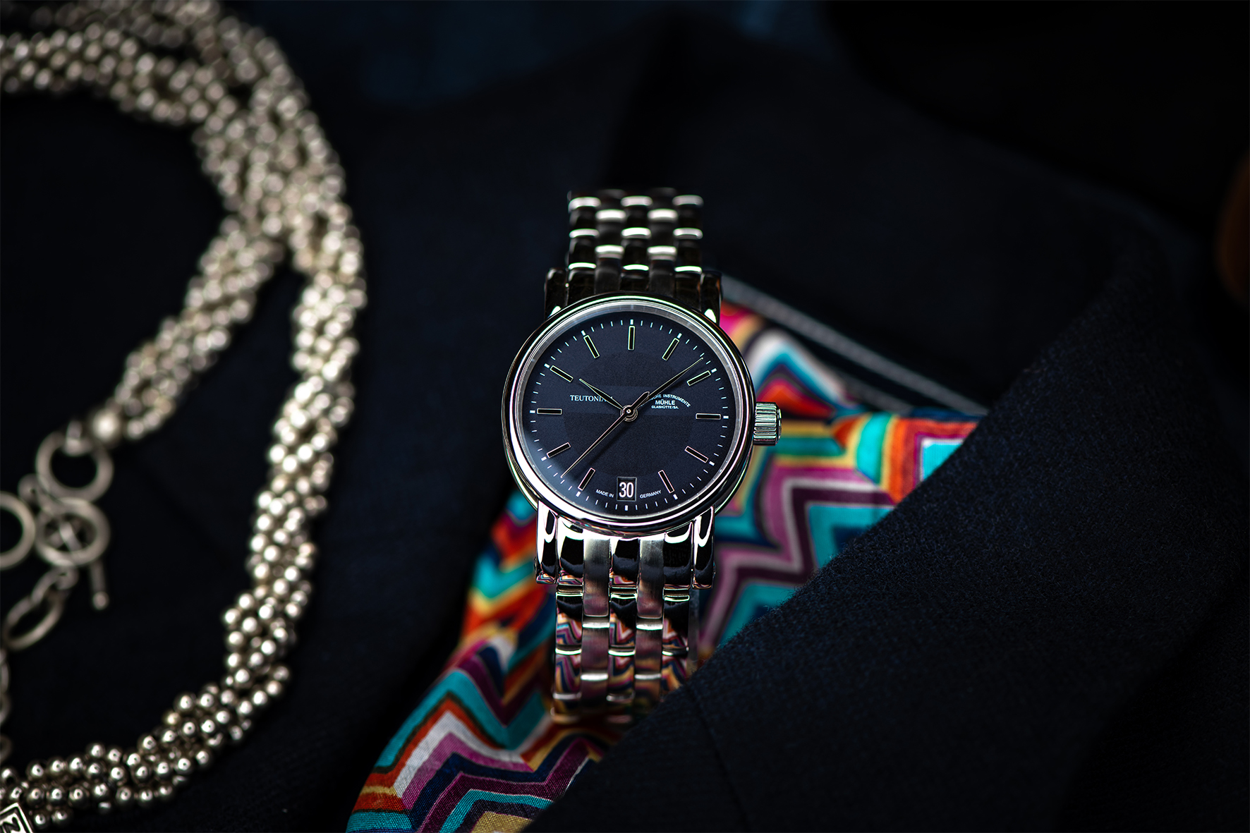 Ladies' watch MÜHLE-GLASHÜTTE, Teutonia II Medium / 34 mm, SKU: M1-30-22-MB | watchphilosophy.co.uk