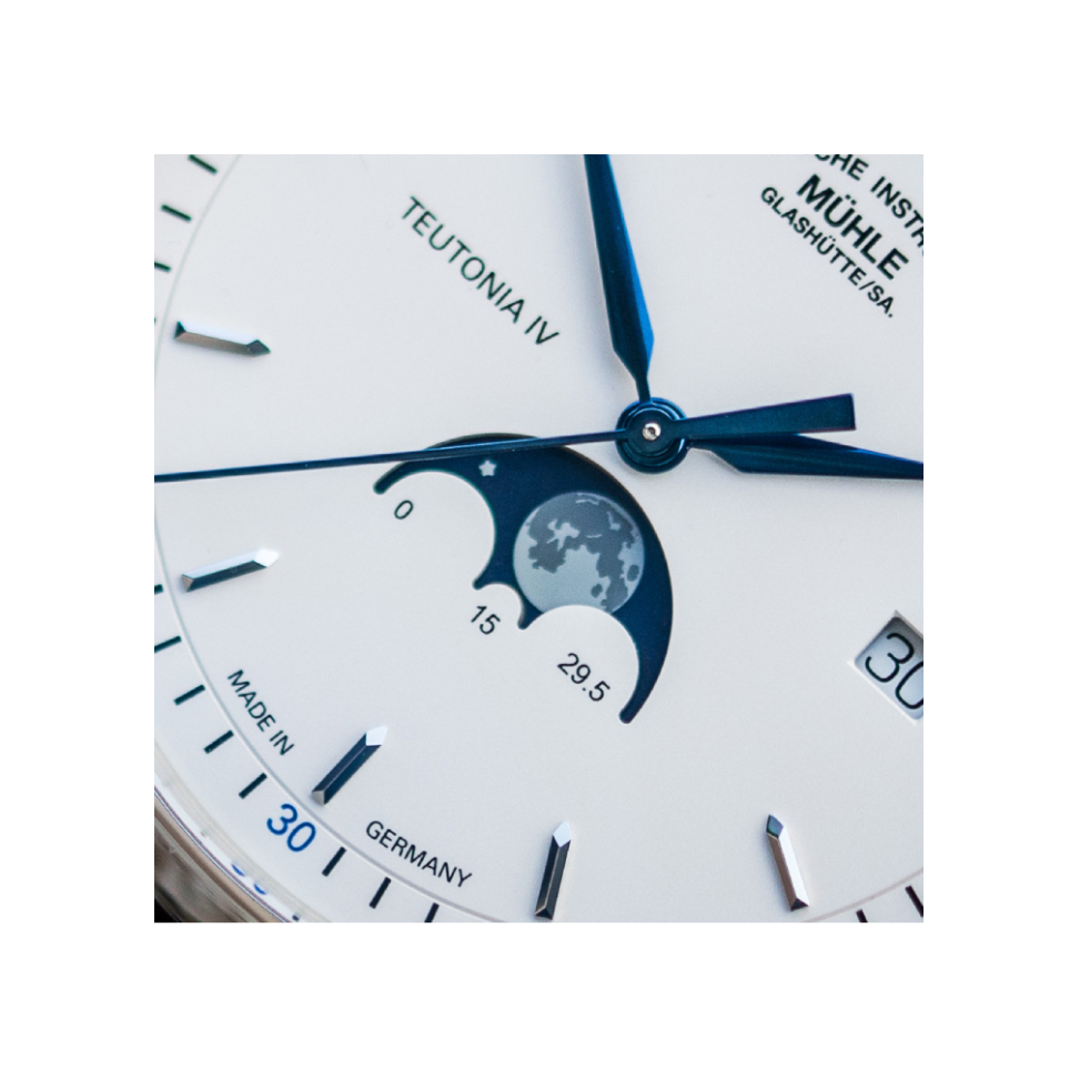 Men's watch / unisex MÜHLE-GLASHÜTTE, Teutonia IV Moonphase / 41 mm, SKU: M1-44-05-LB | watchphilosophy.co.uk