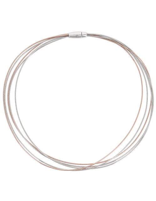 Women Jewellery PESAVENTO, DNA Spring Rhodium Pink Silver Necklace, SKU: WDNAG471 | watchphilosophy.co.uk