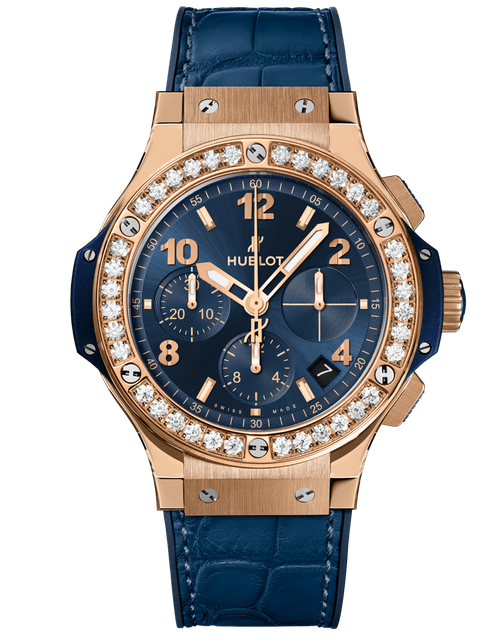 Ladies' watch HUBLOT, Big Bang Gold Blue Diamonds / 41mm, SKU: 341.PX.7180.LR.1204 | watchphilosophy.co.uk