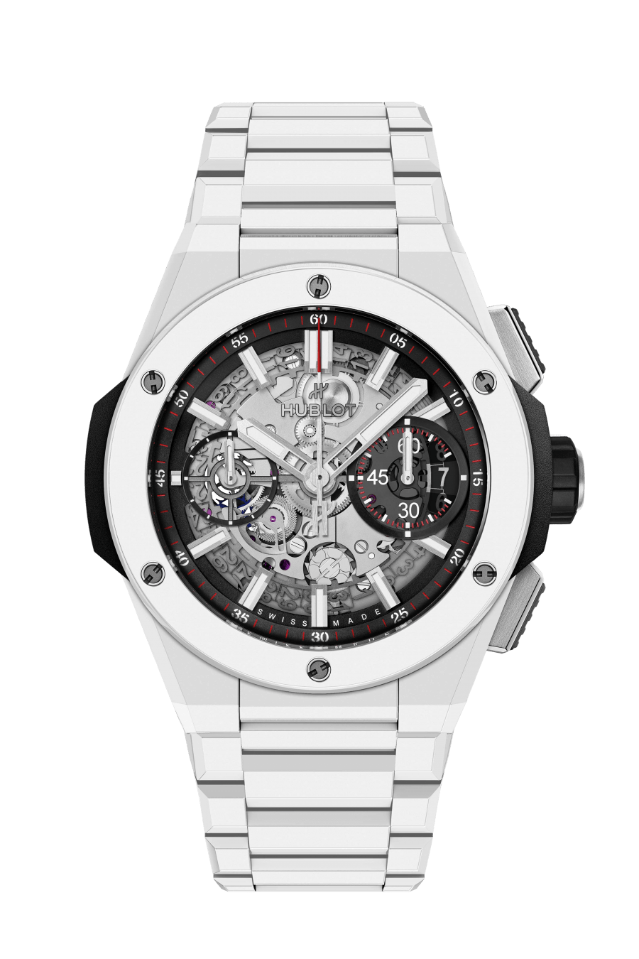 Men's watch / unisex HUBLOT, Big Bang Integrated White Ceramic / 42mm, SKU: 451.HX.1123.HX | watchphilosophy.co.uk