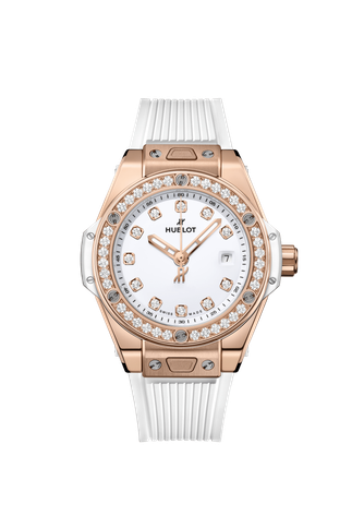 Ladies' watch  HUBLOT, Big Bang One Click King Gold White Diamonds / 33mm, SKU: 485.OE.2210.RW.1204 | watchphilosophy.co.uk