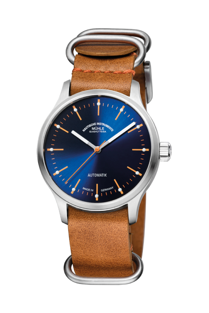 Men's watch / unisex MÜHLE-GLASHÜTTE, Panova Blue / 40mm, SKU: M1-40-72-LB-II | watchphilosophy.co.uk