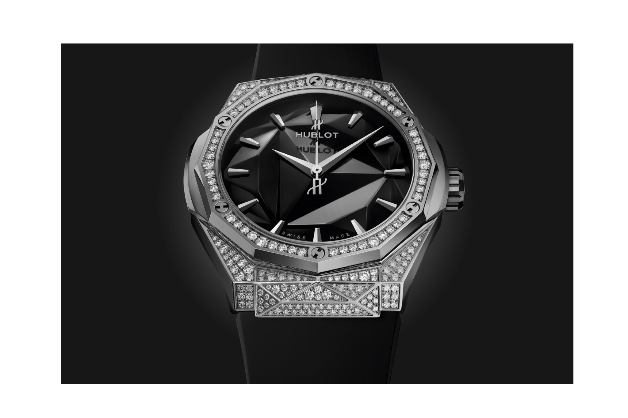 Men's watch / unisex  HUBLOT, Classic Fusion Orlinski Titanium Pave / 40mm, SKU: 550.NS.1800.RX.1604.ORL19 | watchphilosophy.co.uk