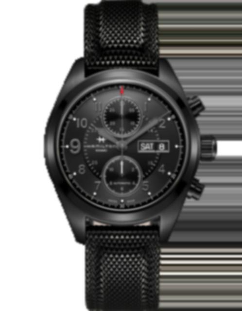 Men's watch / unisex HAMILTON, Khaki Field Auto Chrono / 42mm, SKU: H71626735 | watchphilosophy.co.uk