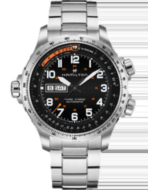 Men's watch / unisex HAMILTON, Khaki Aviation X-Wind Day Date Auto / 45mm, SKU: H77755133 | watchphilosophy.co.uk