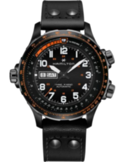 Men's watch / unisex HAMILTON, Khaki Aviation X-Wind Day Date Auto / 45mm, SKU: H77785733 | watchphilosophy.co.uk
