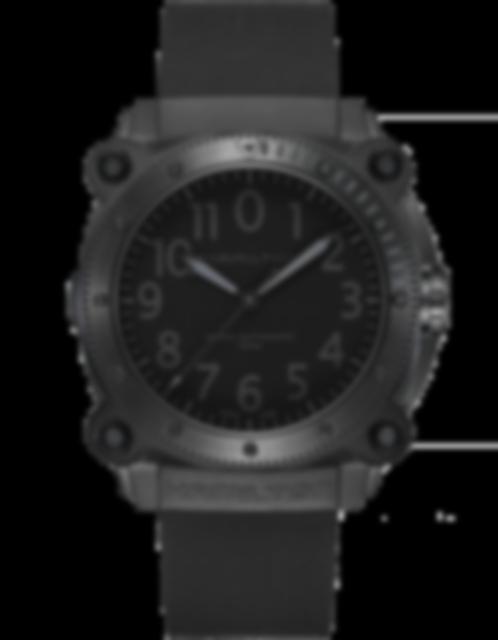 Men's watch / unisex HAMILTON, Khaki Navy BeLOWZERO Auto Titanium / 46mm, SKU: H78505330 | watchphilosophy.co.uk