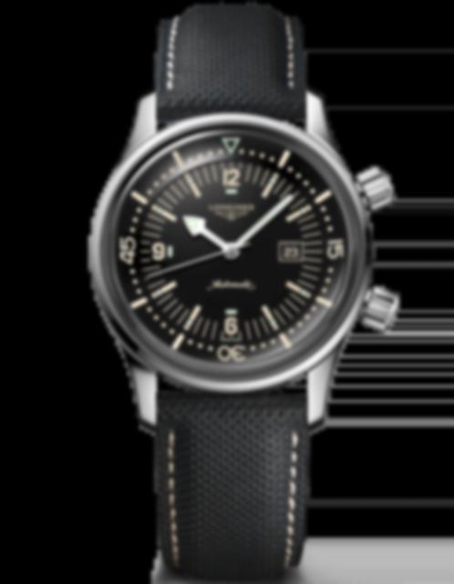 Men's watch / unisex LONGINES, Legend Diver Watch / 36mm, SKU: L3.374.4.50.0 | watchphilosophy.co.uk