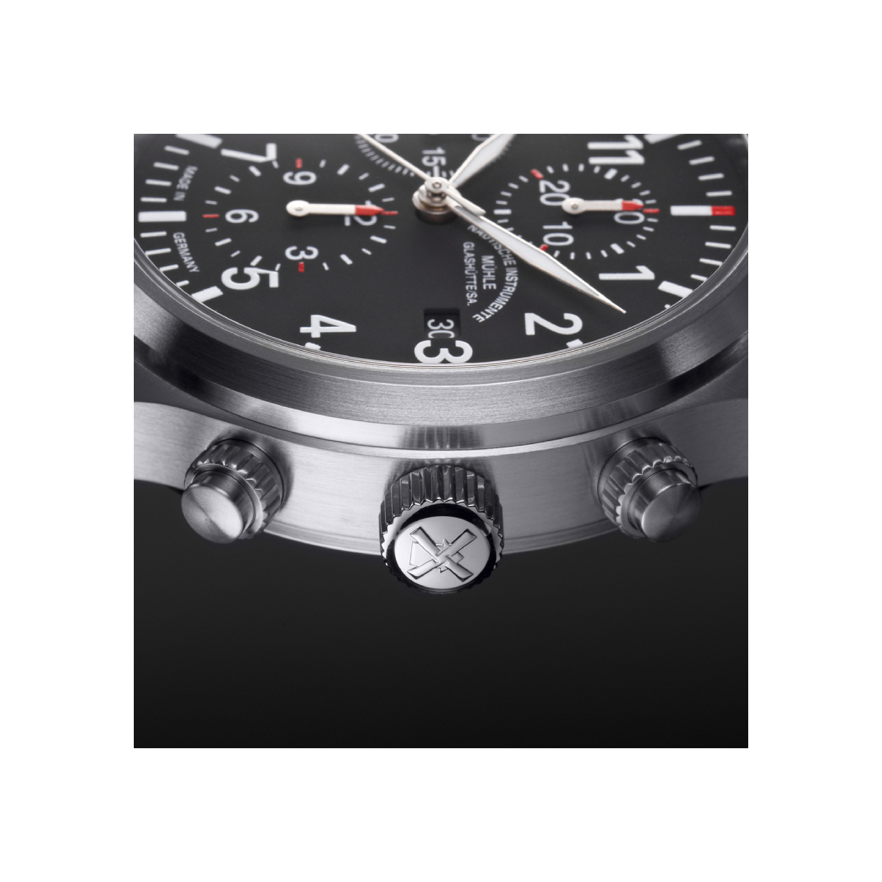 Men's watch / unisex MÜHLE-GLASHÜTTE, Terrasport I Chronograph / 44 mm, SKU: M1-37-74-LB | watchphilosophy.co.uk
