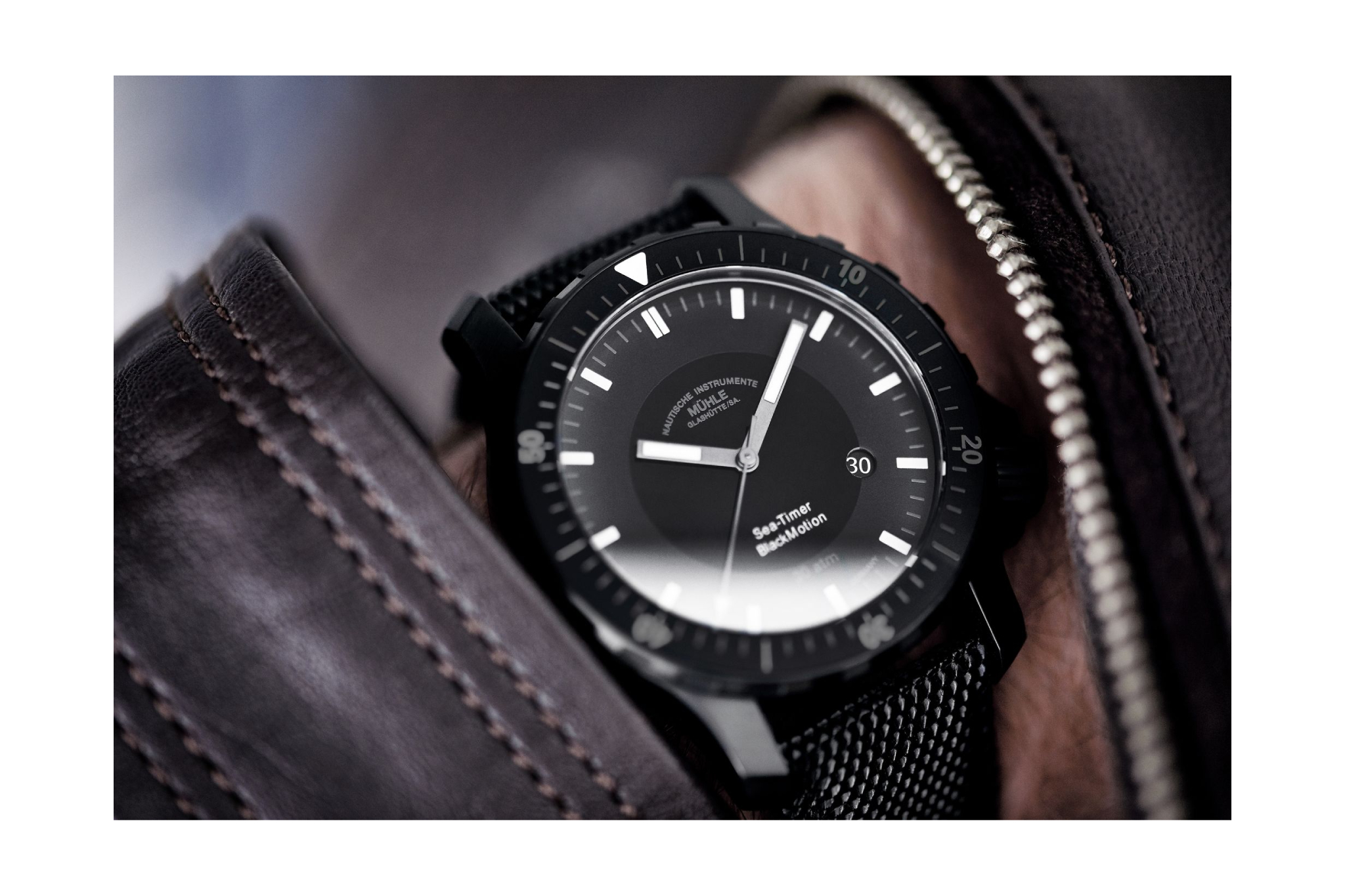 Men's watch / unisex MÜHLE-GLASHÜTTE, Sea-Timer BlackMotion / 44mm, SKU: M1-41-83-CB | watchphilosophy.co.uk